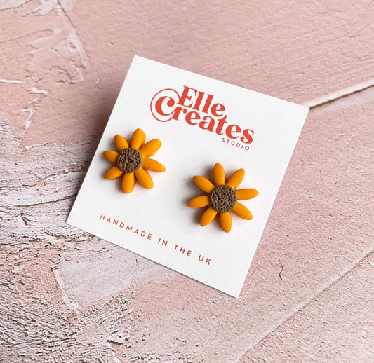 SUNFLOWER STUD EARRINGS