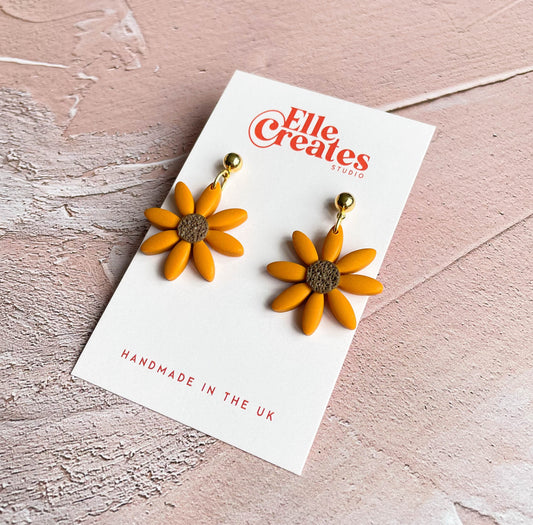SUNFLOWER STATEMENT EARRINGS