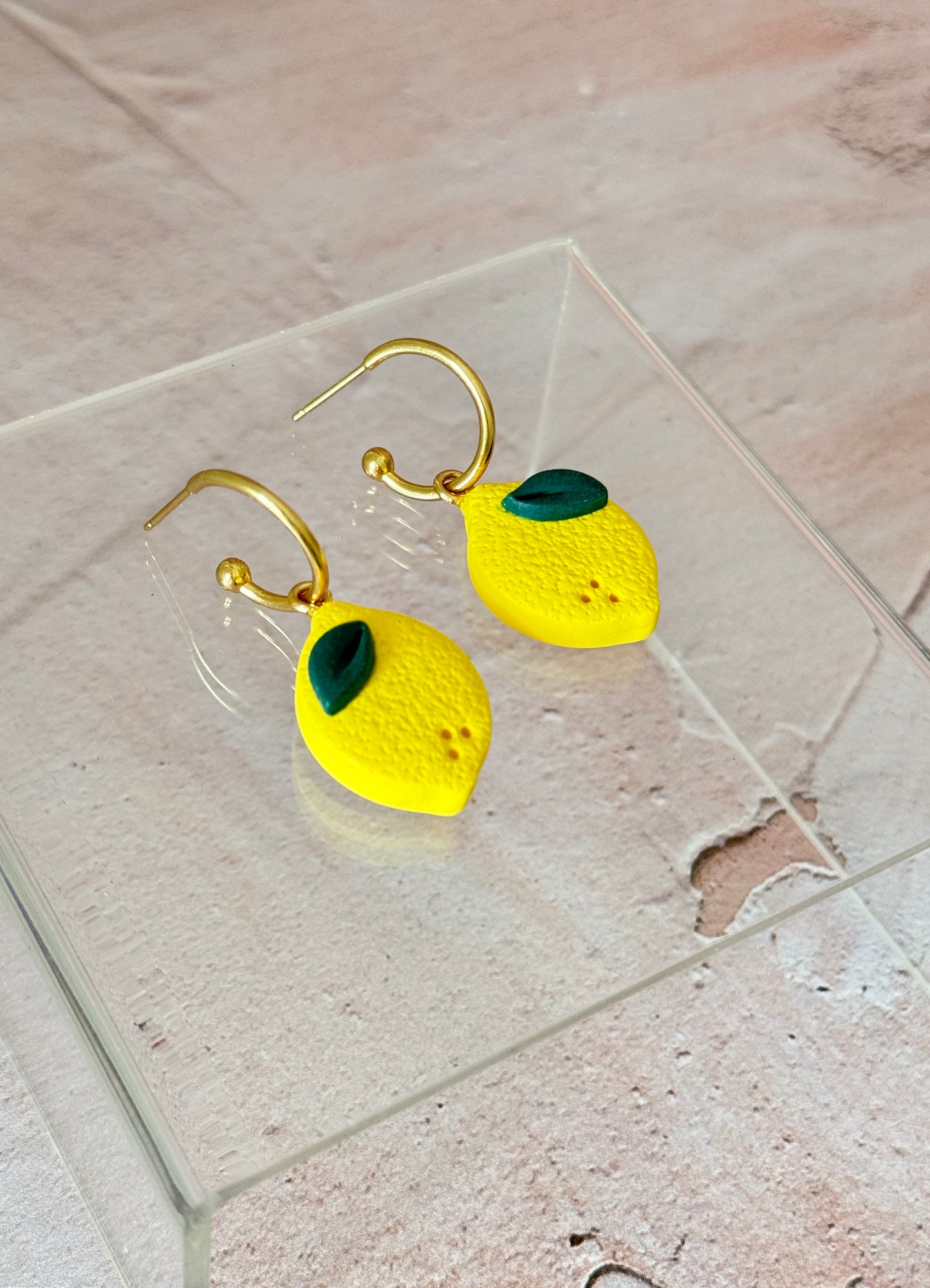 LEMON STATEMENT HOOP EARRINGS