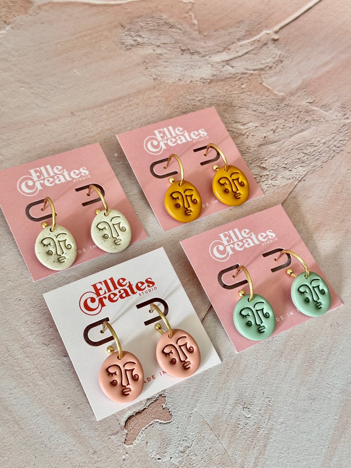 BLUSHING FACE ELLE STATEMENT EARRINGS