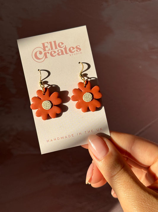 FUN FLORAL STATEMENT EARRINGS