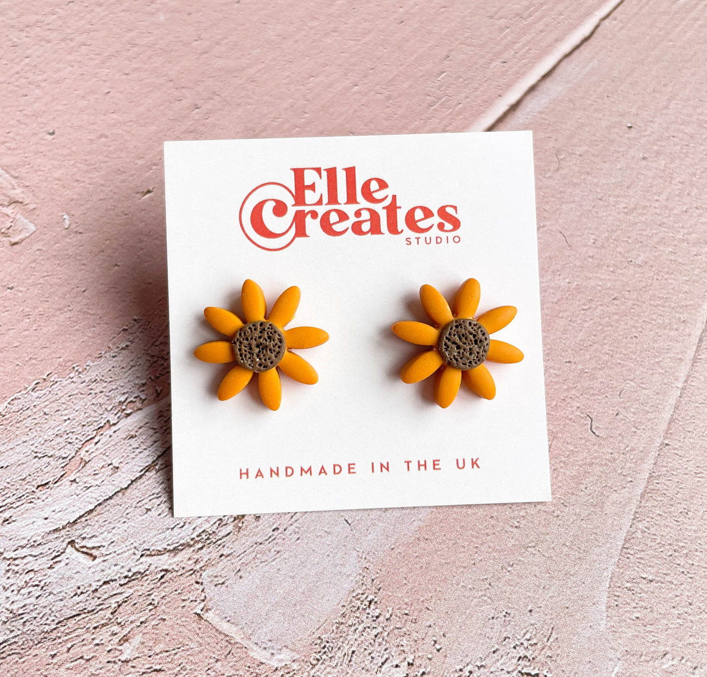 SUNFLOWER STUD EARRINGS
