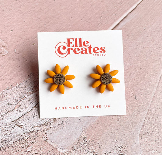 SUNFLOWER STUD EARRINGS