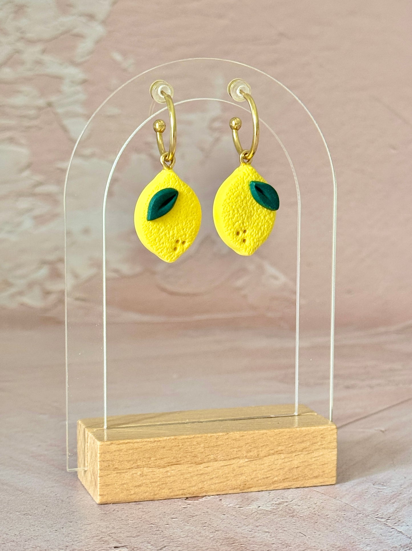 LEMON STATEMENT HOOP EARRINGS