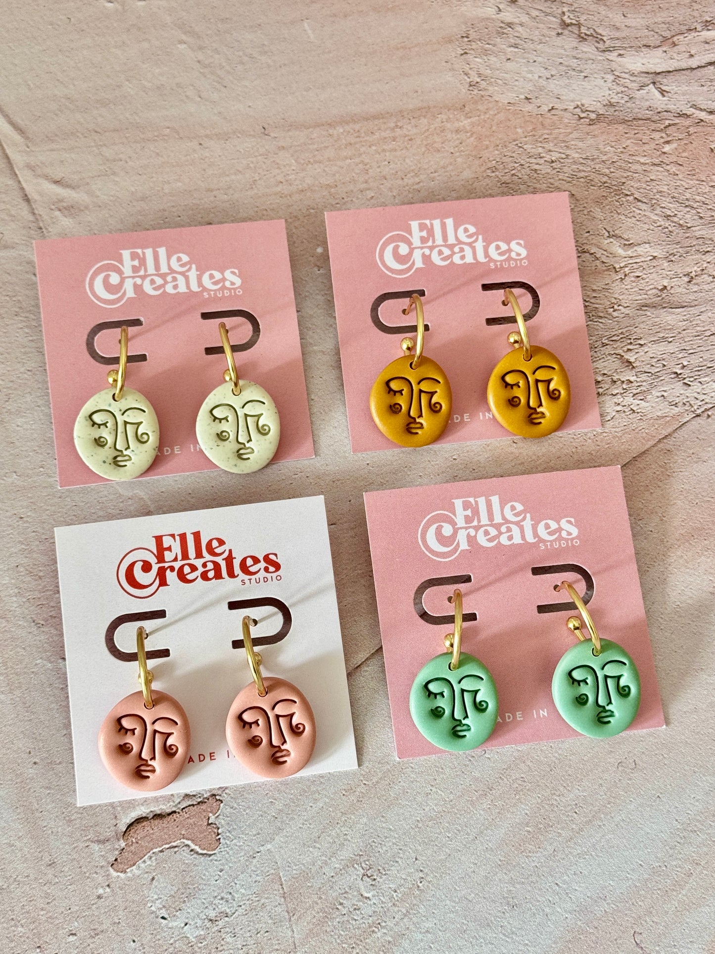BLUSHING FACE ELLE STATEMENT EARRINGS
