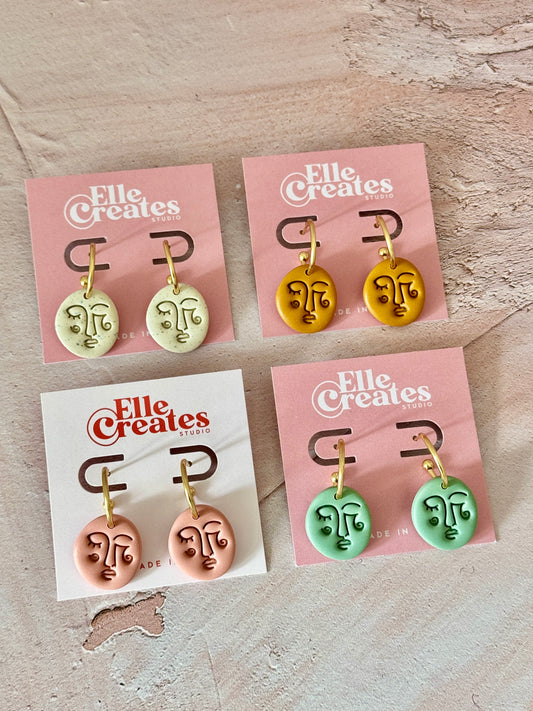 BLUSHING FACE ELLE STATEMENT EARRINGS