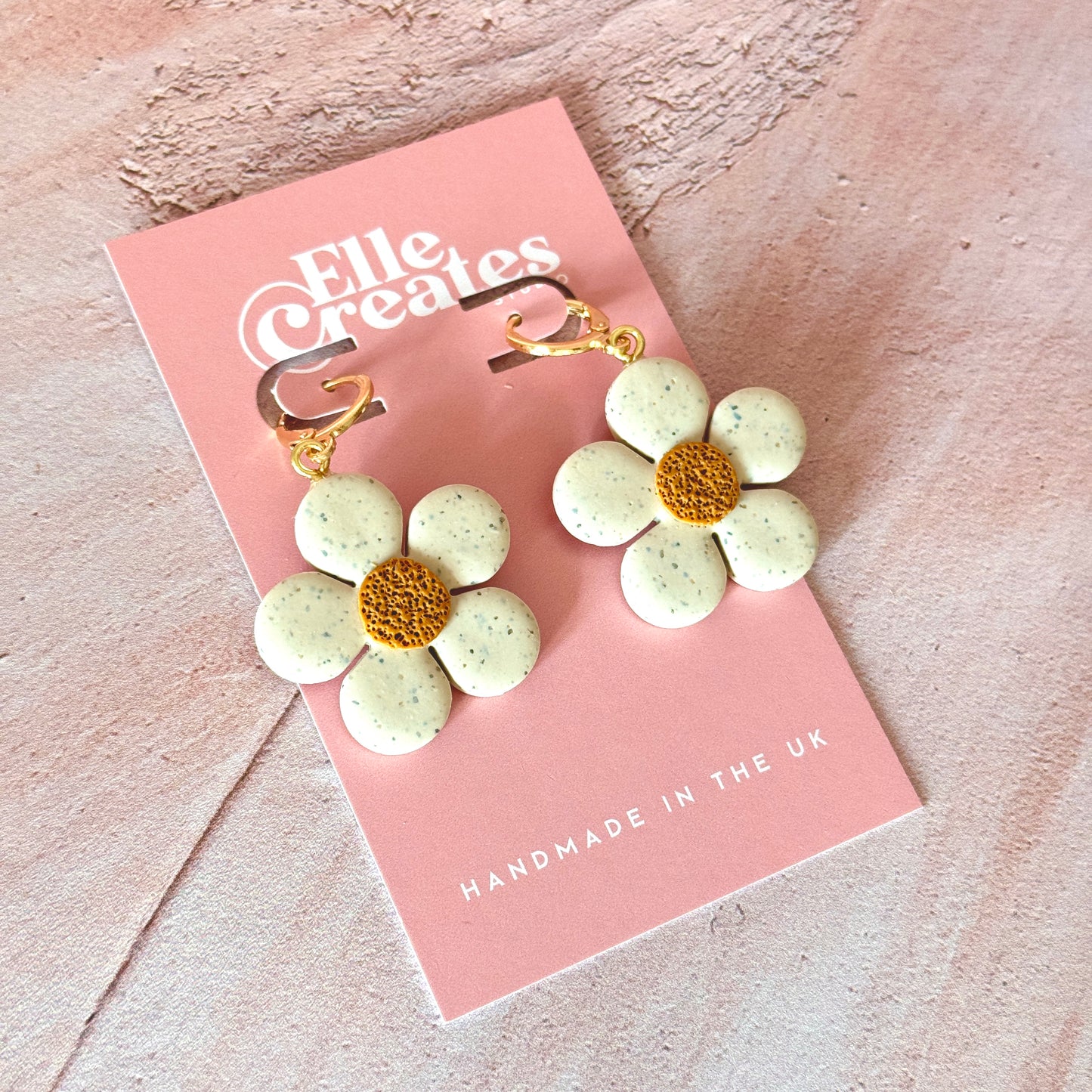 DAISY HUGGIE HOOP STATEMENT EARRINGS