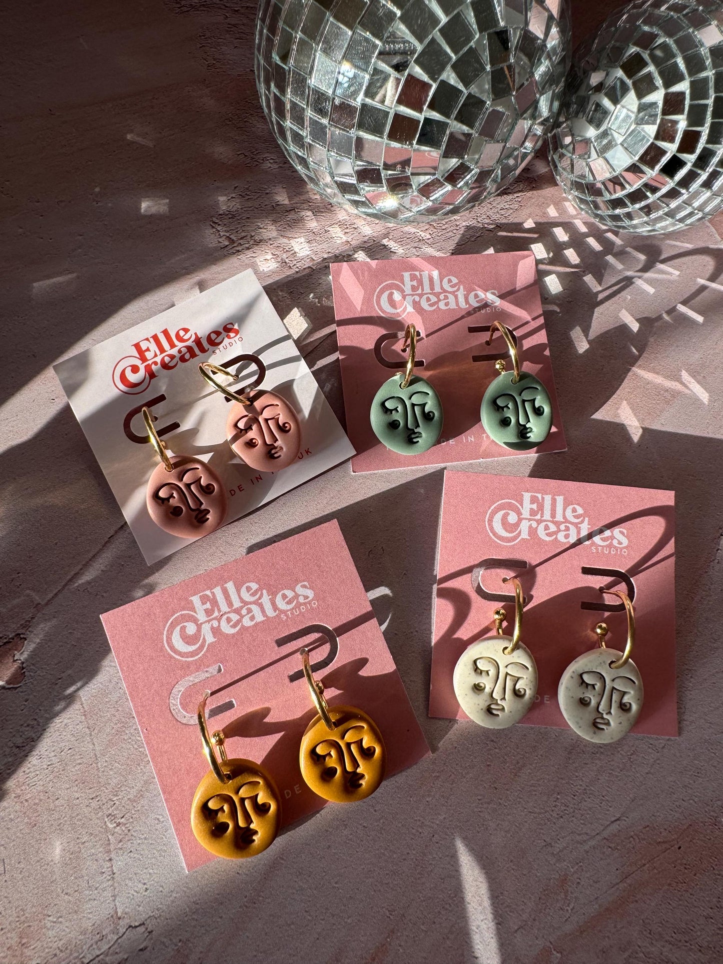 BLUSHING FACE ELLE STATEMENT EARRINGS