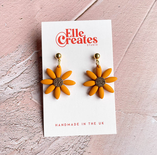 SUNFLOWER STATEMENT EARRINGS